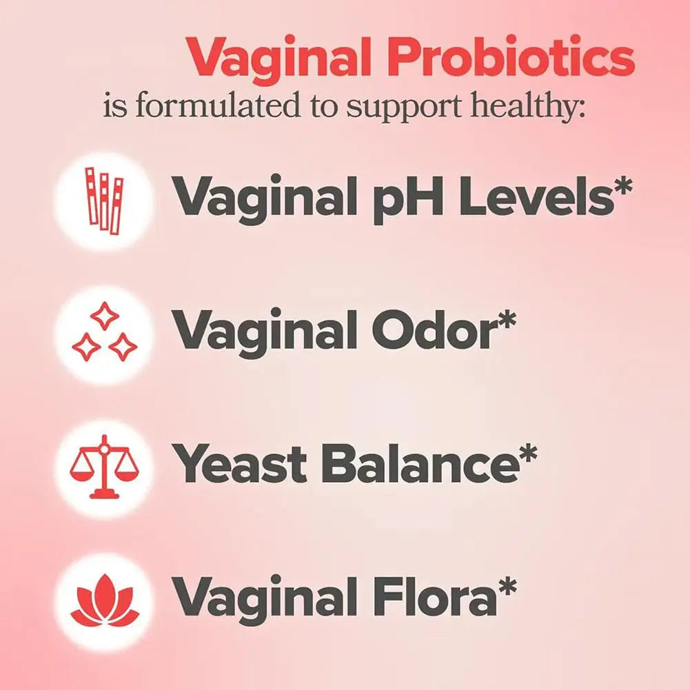 Female Health Women'S Probiotics XOS Prebiotic Capsules Care for Women'S Vagina Health Maintain Microbiome PH Yeast Balance